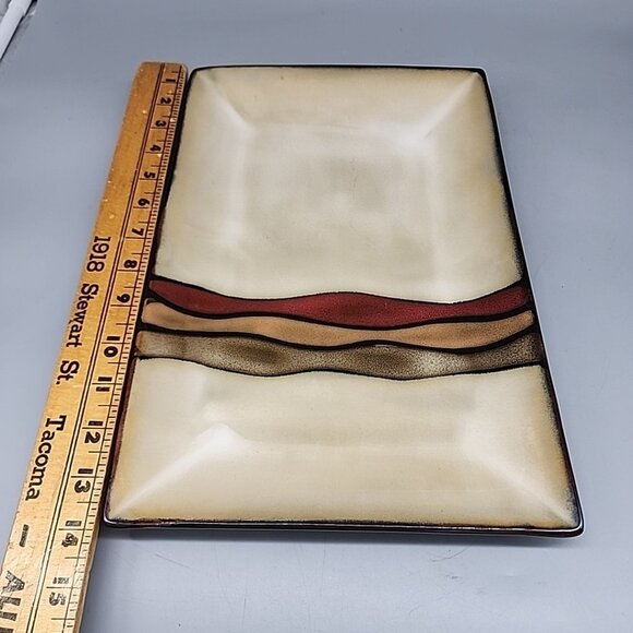 Life+Style Aztec Platter Sonoma Pfaltzgraff Dinner Kitchen Serving Tray 14 x 9 - Picture 3 of 4